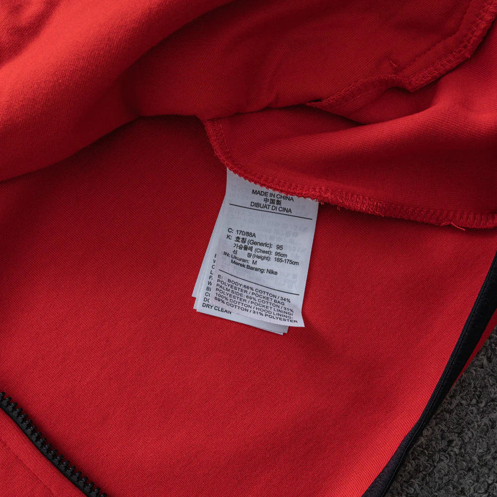 Jaqueta NK Tech Fleece Vermelho