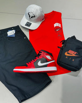 Combo NK, Kit NK, 1 Tênis Air Jordan, 1 Bag e 1 Boné NK